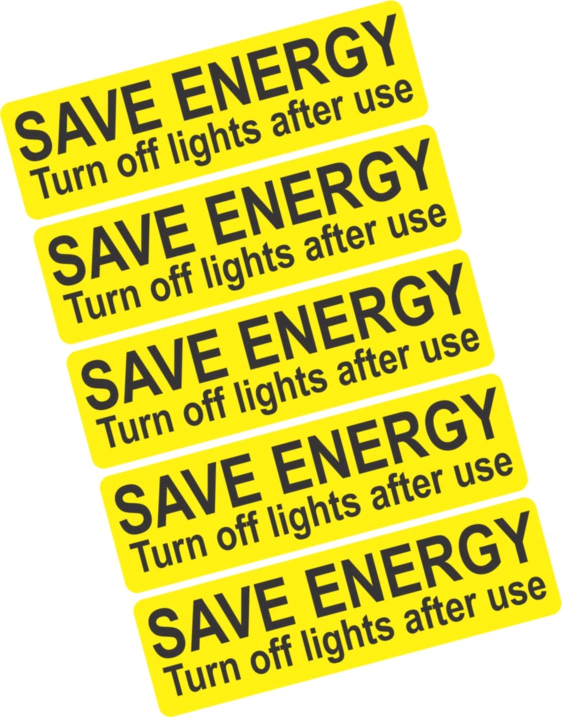 Save Energy Sticker – Save Energy Yellow – Pack 10 - Mr Decals